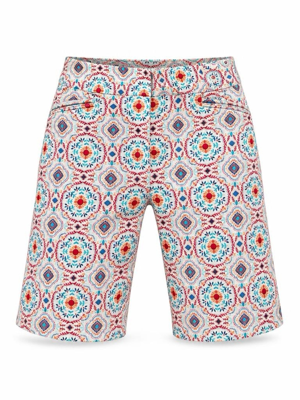 Croft & Barrow Boho Bermuda Shorts‎ Women Multicolor Knee Length Size 8